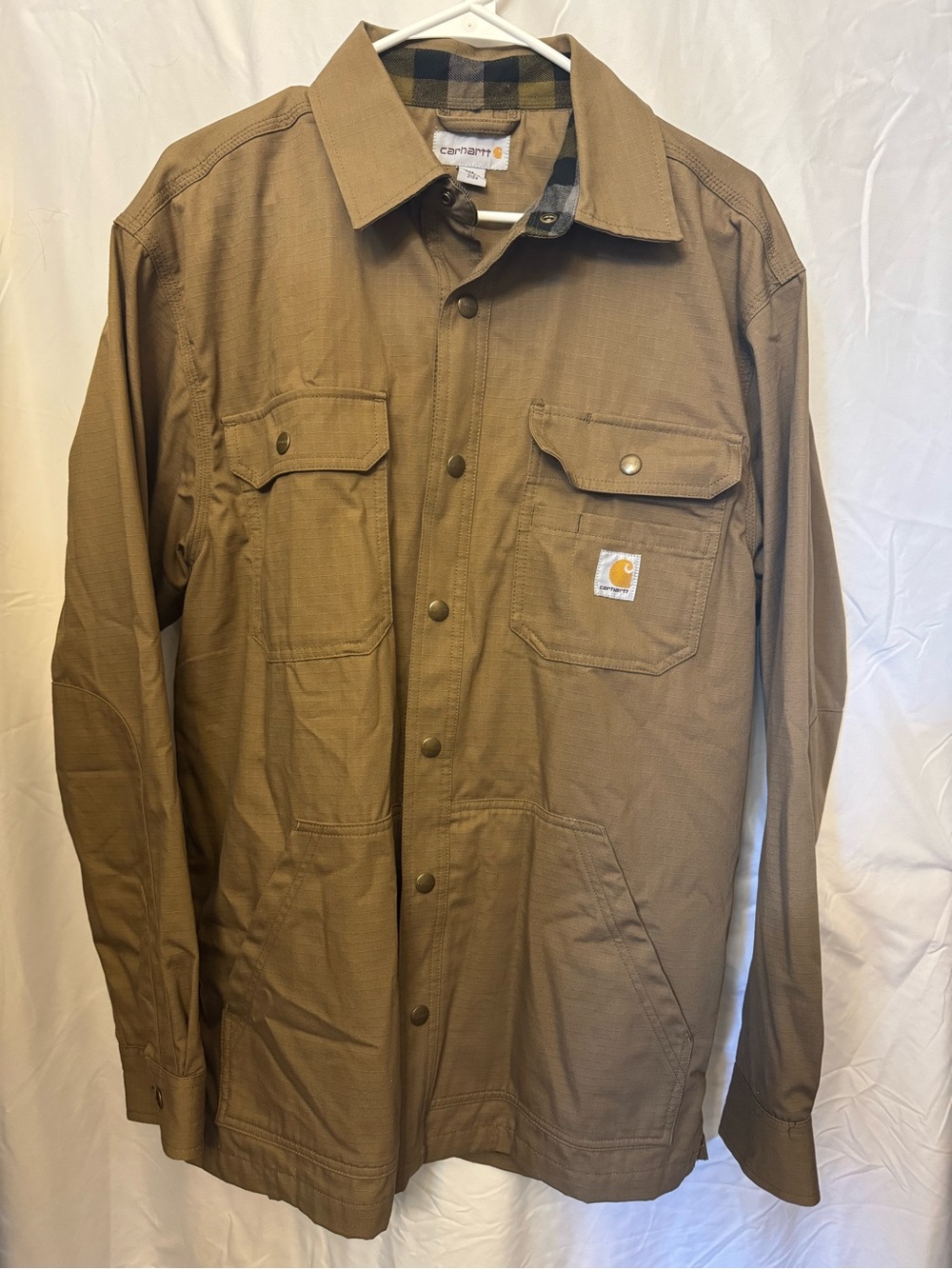 Carhartt Tan Lightweight Work Shirt Jacket
